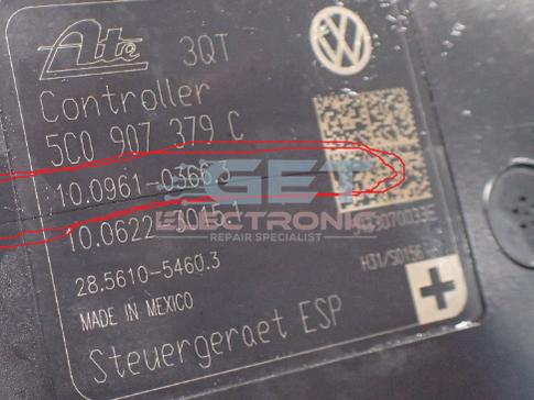 ATE ABS control module  5C0 907 379 C Internal Error